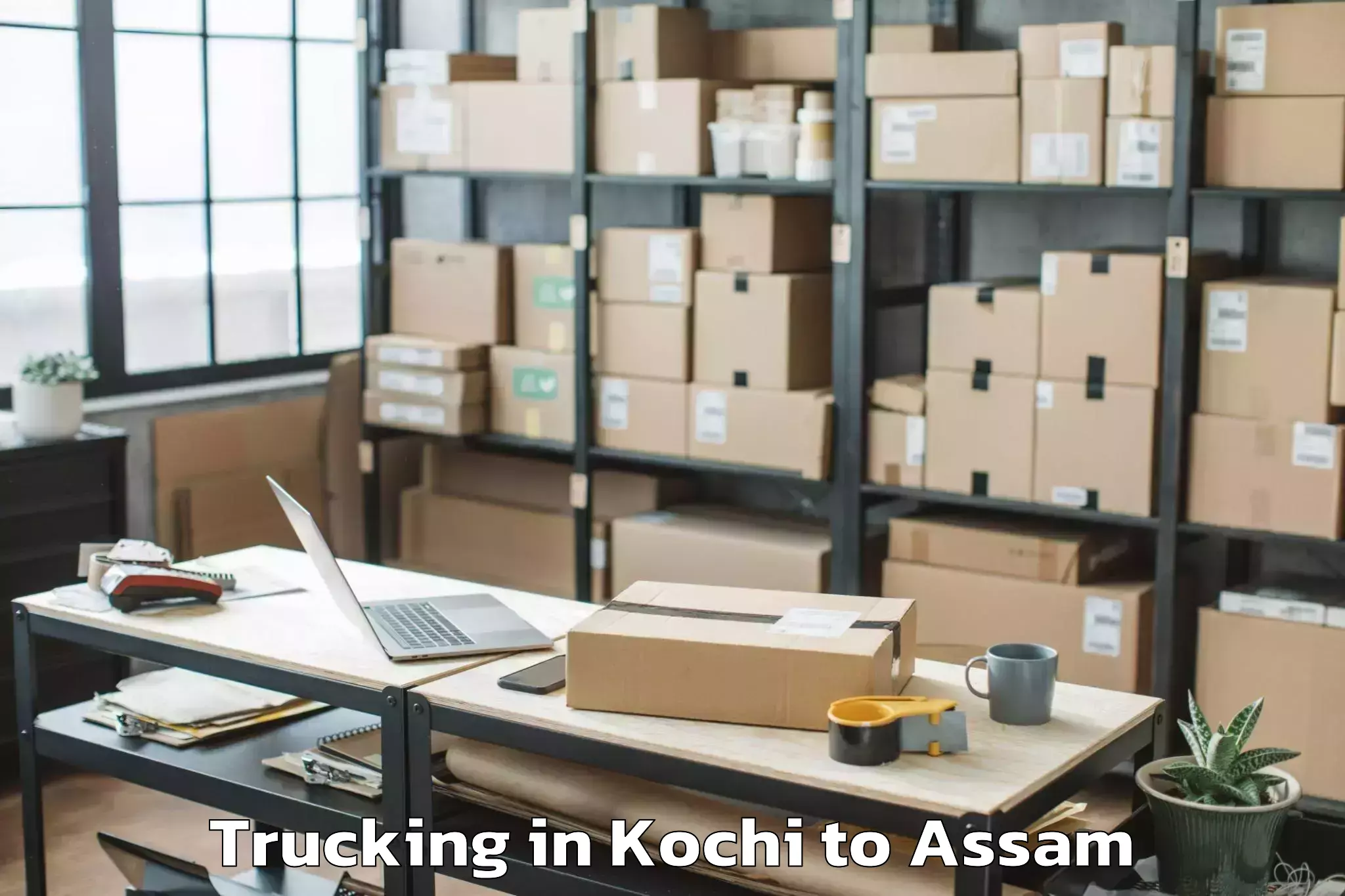 Reliable Kochi to Raha Trucking